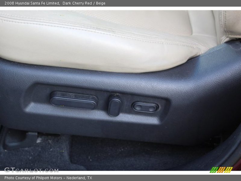Dark Cherry Red / Beige 2008 Hyundai Santa Fe Limited