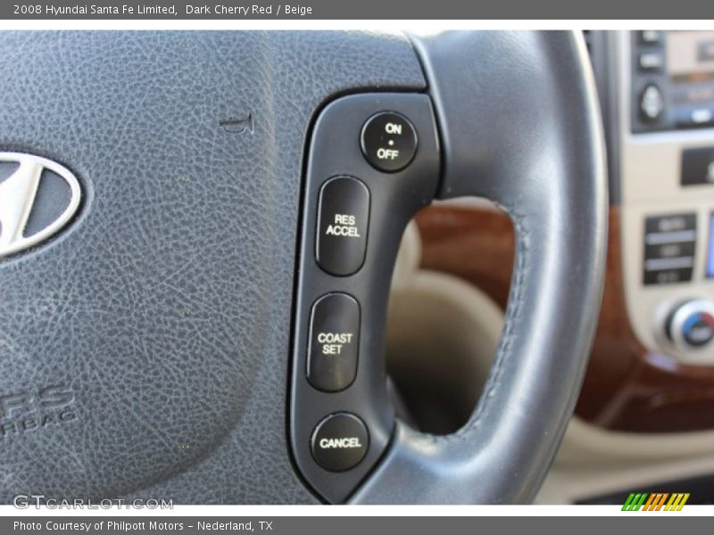 Dark Cherry Red / Beige 2008 Hyundai Santa Fe Limited