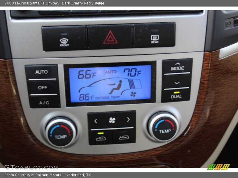 Dark Cherry Red / Beige 2008 Hyundai Santa Fe Limited