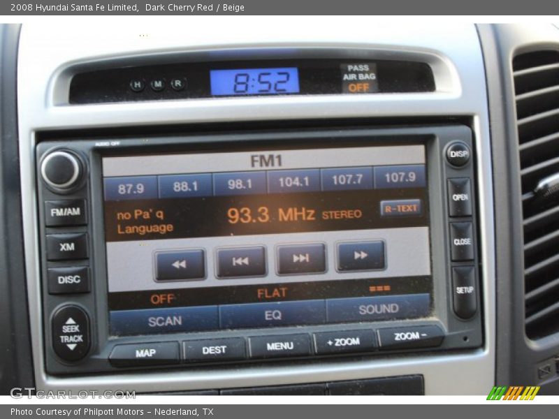 Dark Cherry Red / Beige 2008 Hyundai Santa Fe Limited