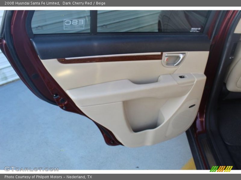Dark Cherry Red / Beige 2008 Hyundai Santa Fe Limited