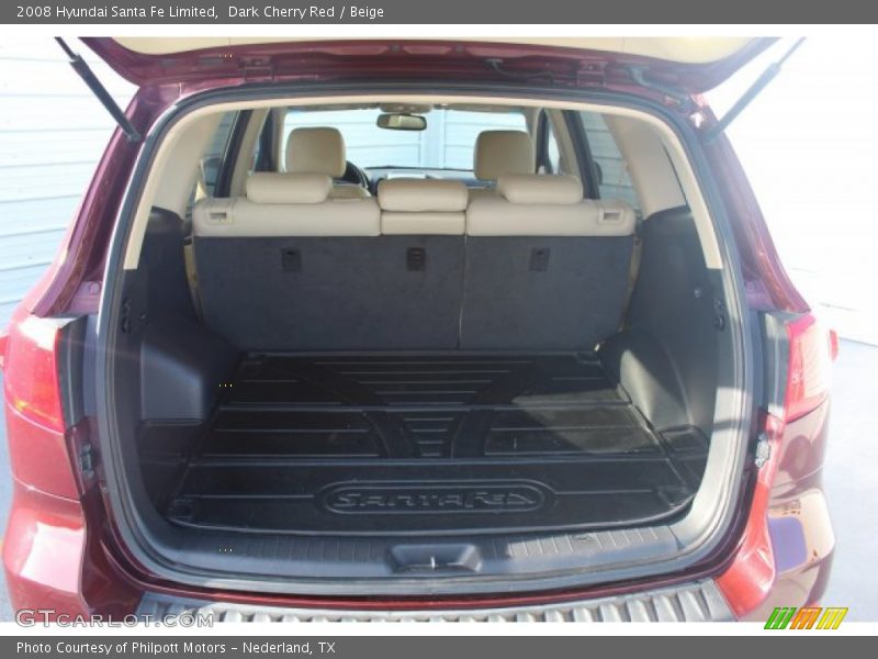Dark Cherry Red / Beige 2008 Hyundai Santa Fe Limited