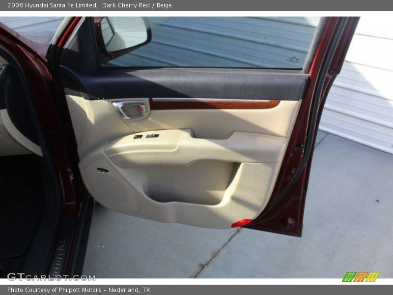 Dark Cherry Red / Beige 2008 Hyundai Santa Fe Limited