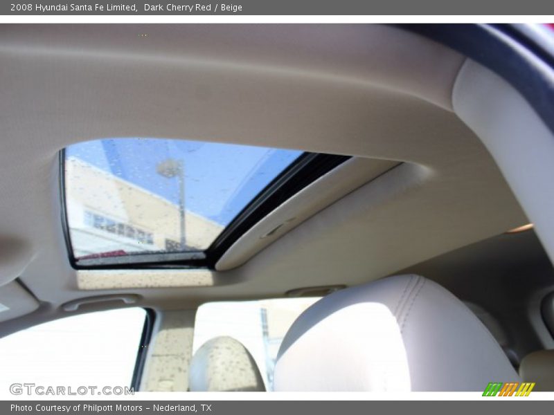 Dark Cherry Red / Beige 2008 Hyundai Santa Fe Limited