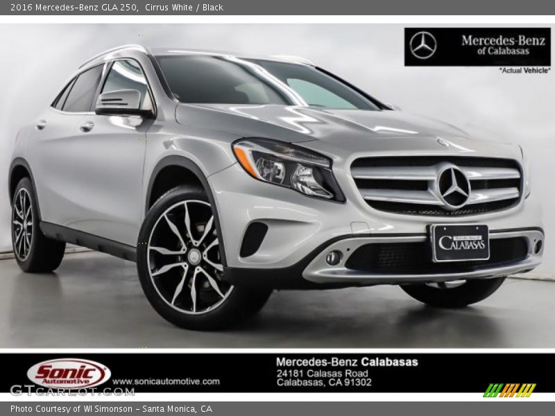 Cirrus White / Black 2016 Mercedes-Benz GLA 250