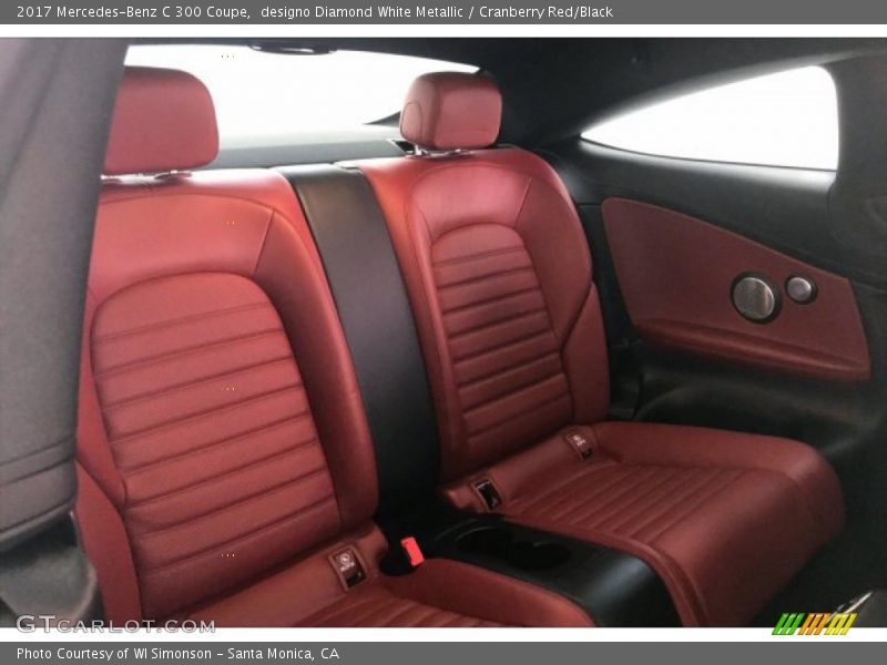 designo Diamond White Metallic / Cranberry Red/Black 2017 Mercedes-Benz C 300 Coupe
