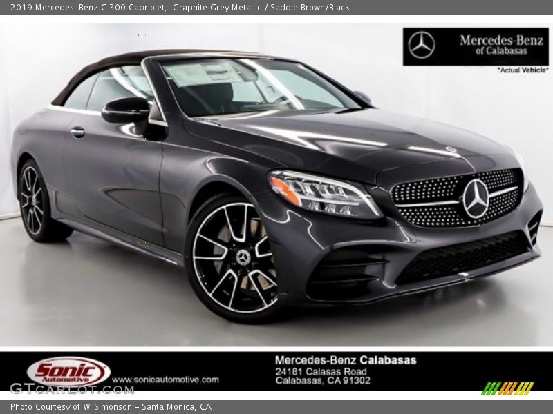 Graphite Grey Metallic / Saddle Brown/Black 2019 Mercedes-Benz C 300 Cabriolet