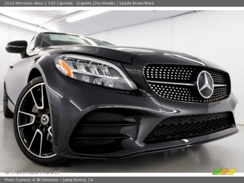 Graphite Grey Metallic / Saddle Brown/Black 2019 Mercedes-Benz C 300 Cabriolet