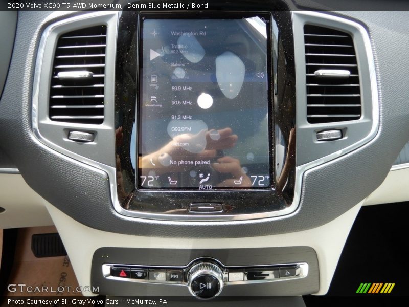 Denim Blue Metallic / Blond 2020 Volvo XC90 T5 AWD Momentum