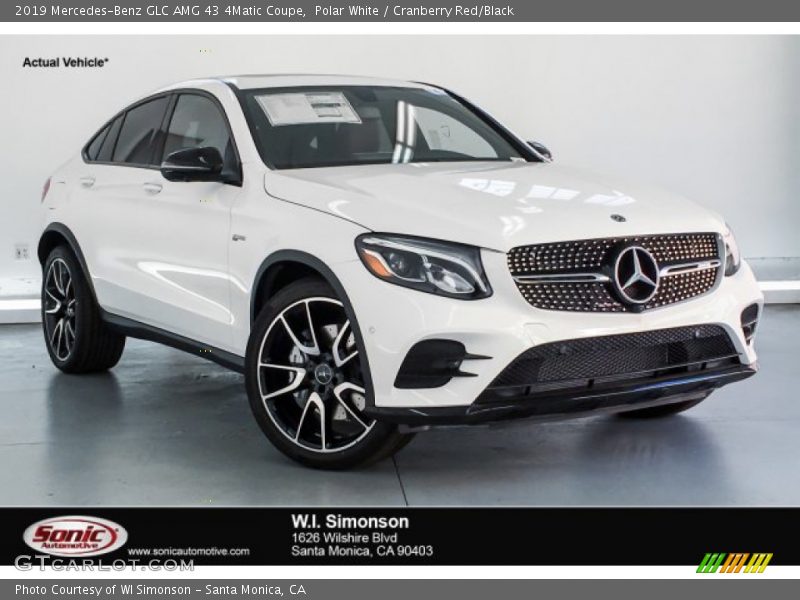 Polar White / Cranberry Red/Black 2019 Mercedes-Benz GLC AMG 43 4Matic Coupe