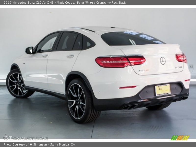 Polar White / Cranberry Red/Black 2019 Mercedes-Benz GLC AMG 43 4Matic Coupe