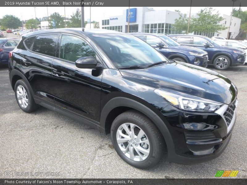 Black Noir Pearl / Gray 2019 Hyundai Tucson SE AWD