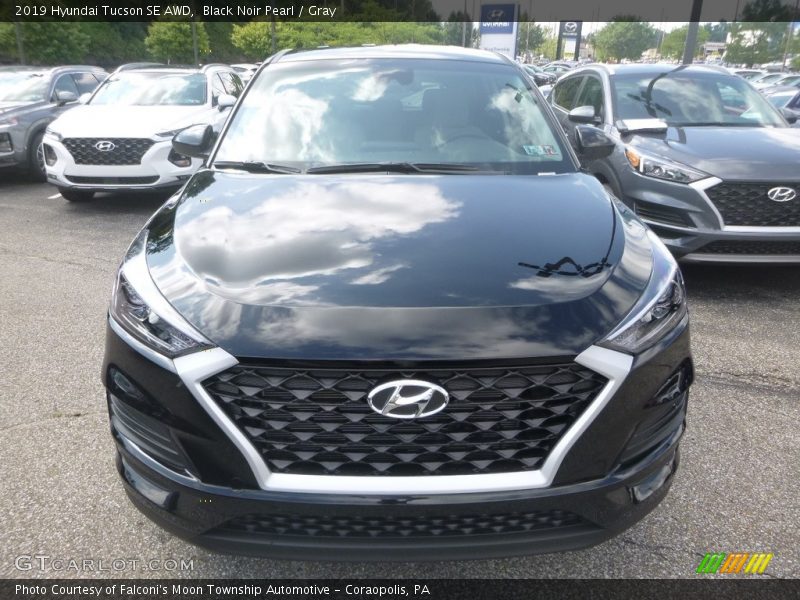 Black Noir Pearl / Gray 2019 Hyundai Tucson SE AWD