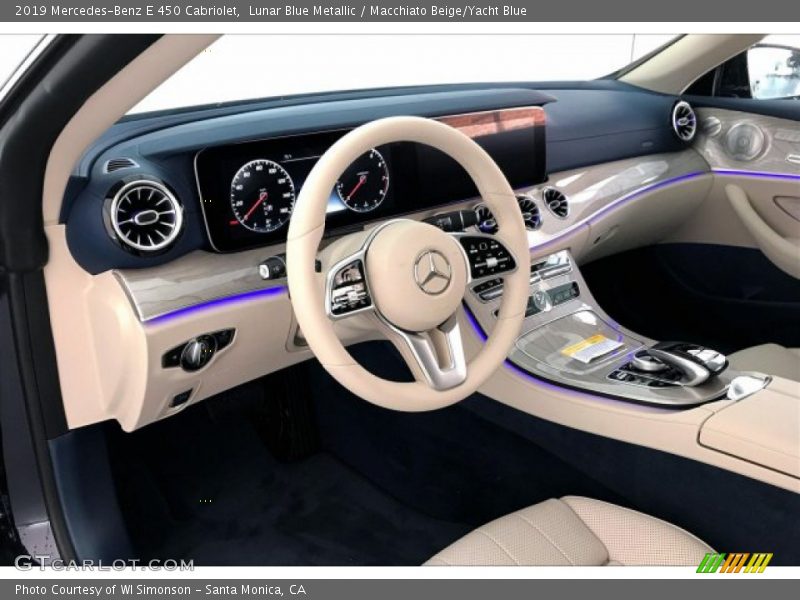 Lunar Blue Metallic / Macchiato Beige/Yacht Blue 2019 Mercedes-Benz E 450 Cabriolet