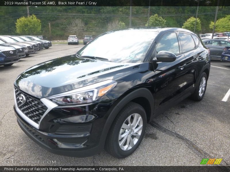 Black Noir Pearl / Gray 2019 Hyundai Tucson SE AWD