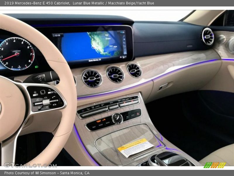 Lunar Blue Metallic / Macchiato Beige/Yacht Blue 2019 Mercedes-Benz E 450 Cabriolet