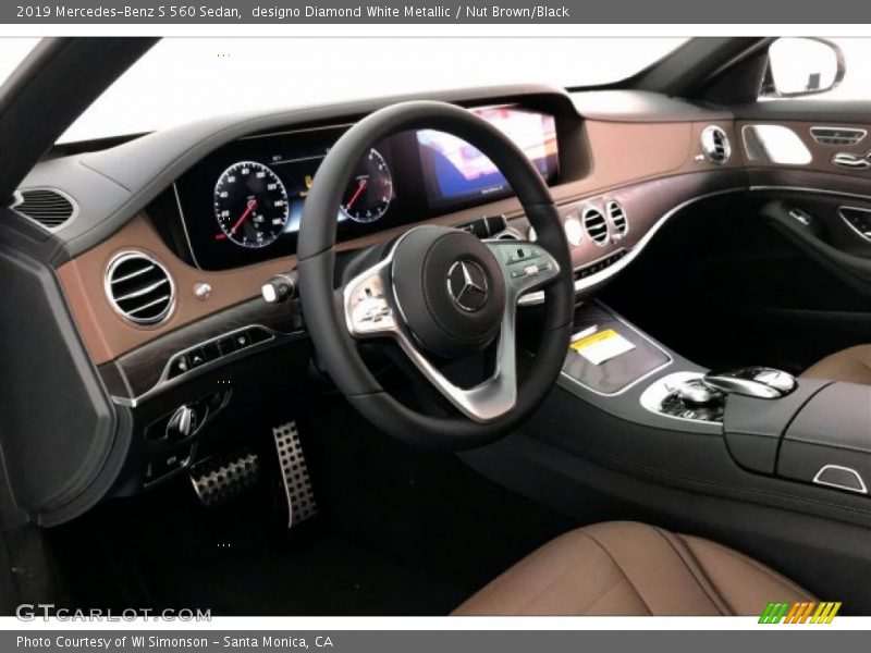 designo Diamond White Metallic / Nut Brown/Black 2019 Mercedes-Benz S 560 Sedan