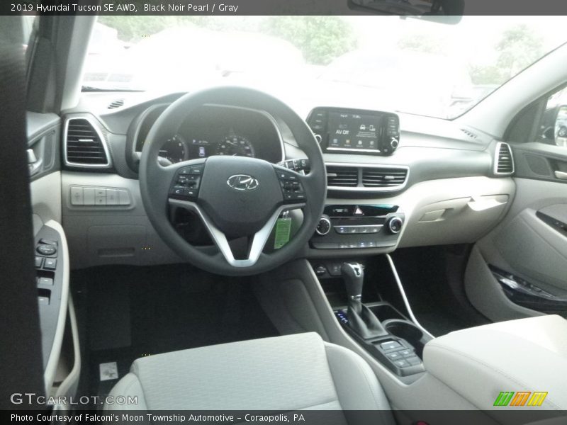 Black Noir Pearl / Gray 2019 Hyundai Tucson SE AWD