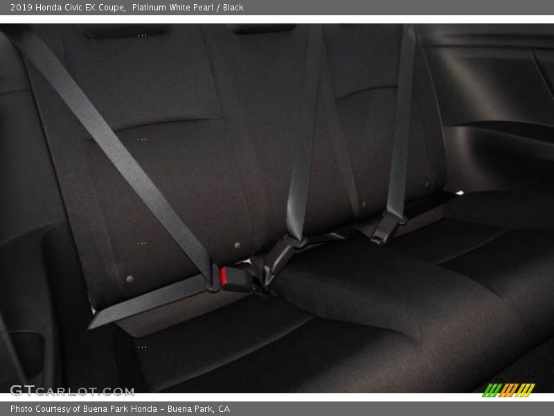 Platinum White Pearl / Black 2019 Honda Civic EX Coupe