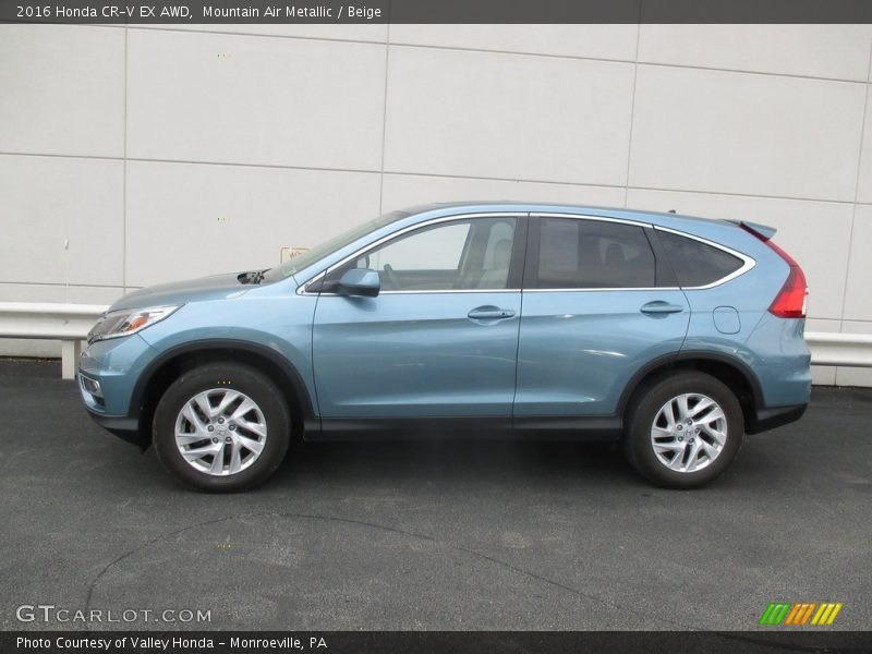 Mountain Air Metallic / Beige 2016 Honda CR-V EX AWD