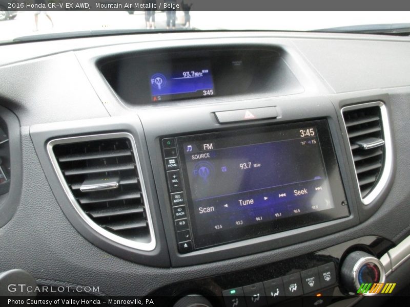 Mountain Air Metallic / Beige 2016 Honda CR-V EX AWD