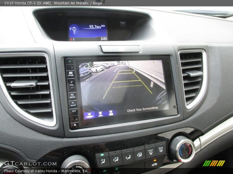 Mountain Air Metallic / Beige 2016 Honda CR-V EX AWD