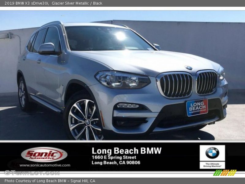 Glacier Silver Metallic / Black 2019 BMW X3 sDrive30i