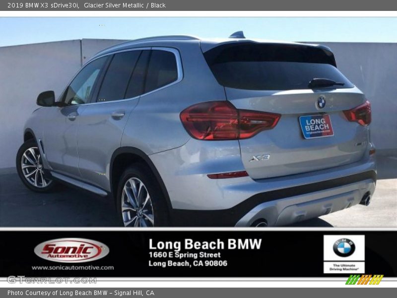 Glacier Silver Metallic / Black 2019 BMW X3 sDrive30i