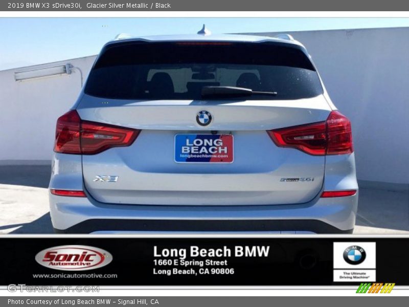 Glacier Silver Metallic / Black 2019 BMW X3 sDrive30i