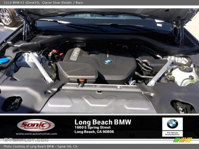 Glacier Silver Metallic / Black 2019 BMW X3 sDrive30i