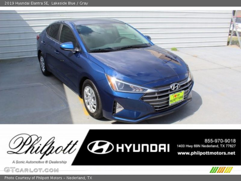 Lakeside Blue / Gray 2019 Hyundai Elantra SE