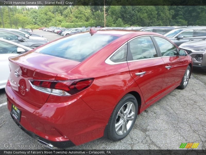 Scarlet Red / Gray 2019 Hyundai Sonata SEL