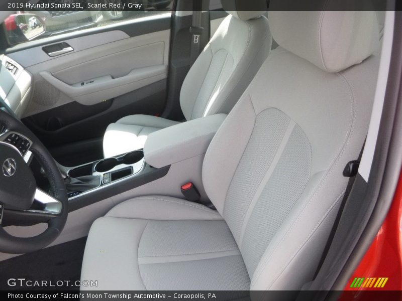 Scarlet Red / Gray 2019 Hyundai Sonata SEL