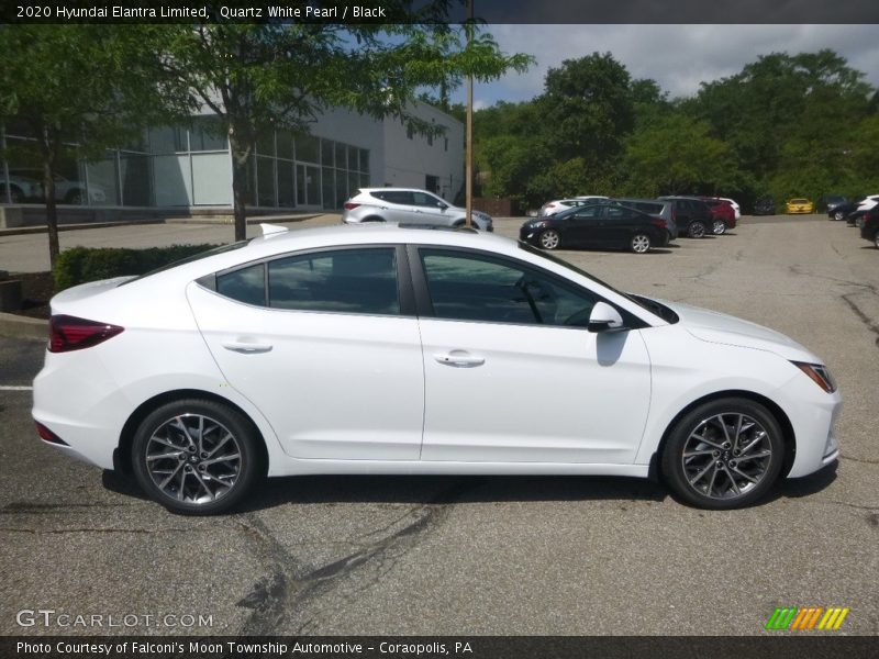 Quartz White Pearl / Black 2020 Hyundai Elantra Limited