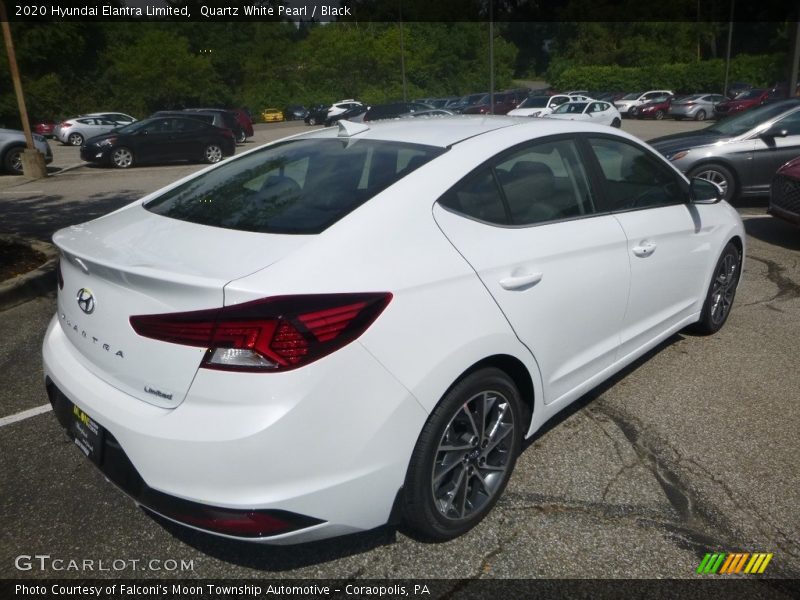 Quartz White Pearl / Black 2020 Hyundai Elantra Limited