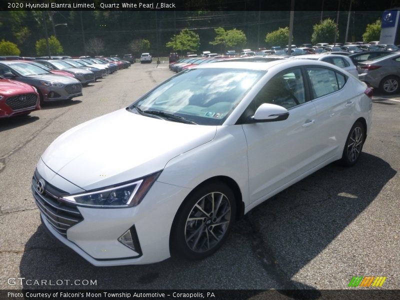 Quartz White Pearl / Black 2020 Hyundai Elantra Limited