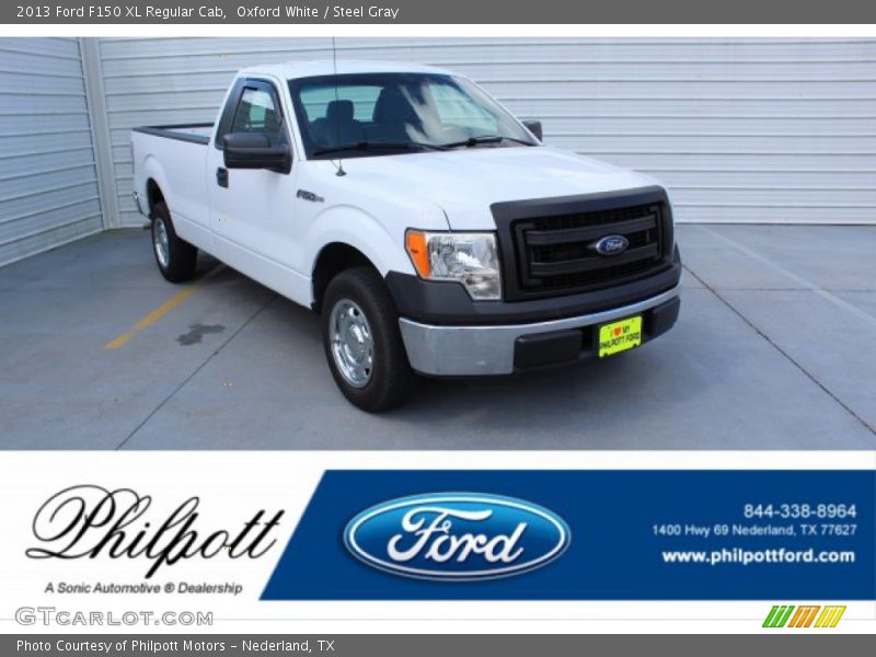 Oxford White / Steel Gray 2013 Ford F150 XL Regular Cab