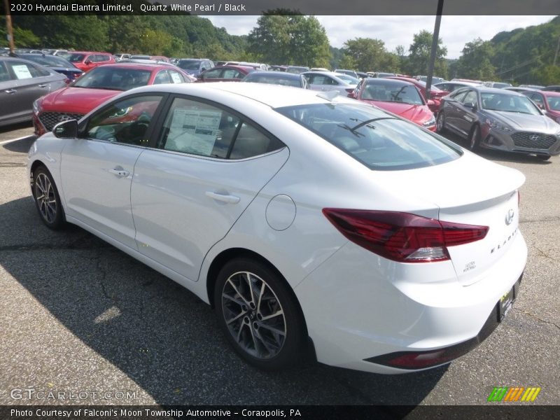 Quartz White Pearl / Black 2020 Hyundai Elantra Limited