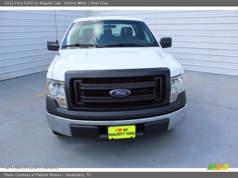 Oxford White / Steel Gray 2013 Ford F150 XL Regular Cab