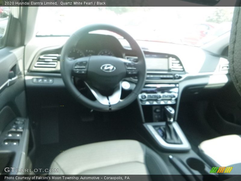 Quartz White Pearl / Black 2020 Hyundai Elantra Limited