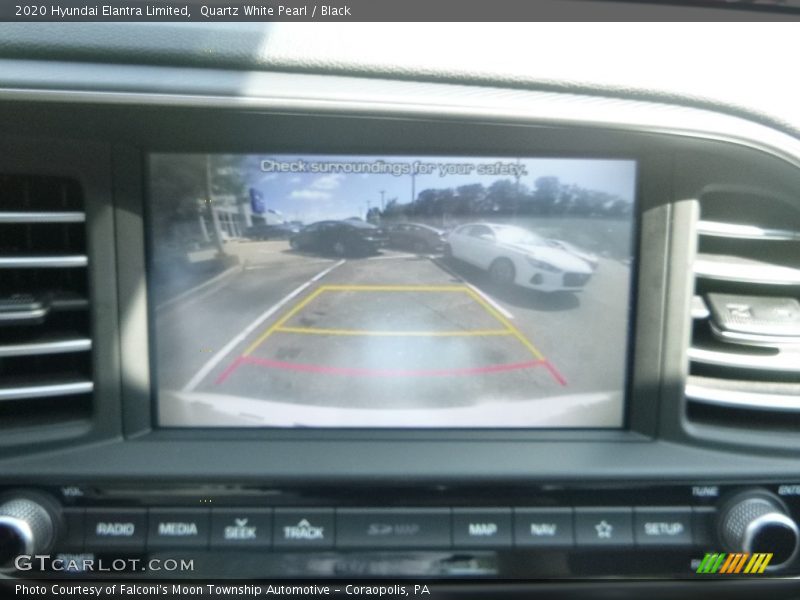 Quartz White Pearl / Black 2020 Hyundai Elantra Limited