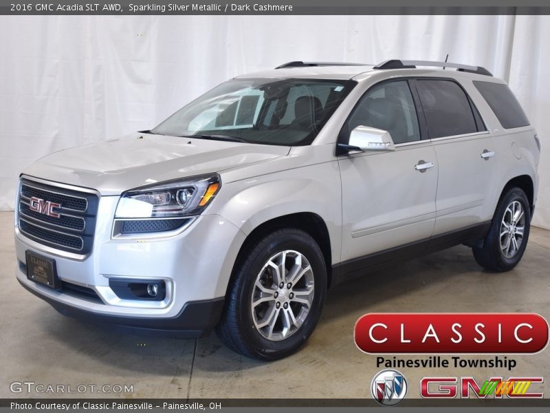 Sparkling Silver Metallic / Dark Cashmere 2016 GMC Acadia SLT AWD