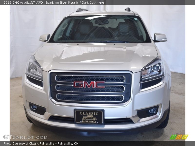 Sparkling Silver Metallic / Dark Cashmere 2016 GMC Acadia SLT AWD