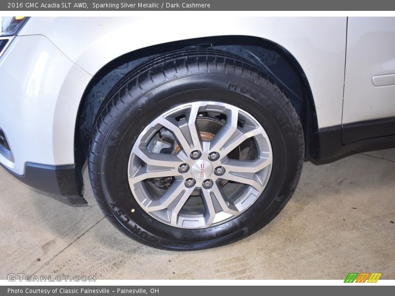 Sparkling Silver Metallic / Dark Cashmere 2016 GMC Acadia SLT AWD