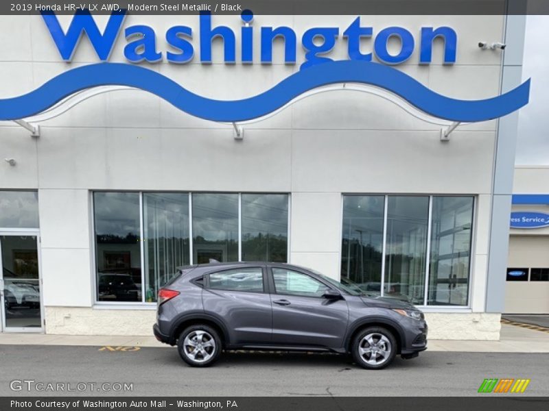 Modern Steel Metallic / Black 2019 Honda HR-V LX AWD