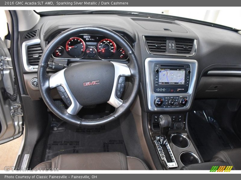 Sparkling Silver Metallic / Dark Cashmere 2016 GMC Acadia SLT AWD