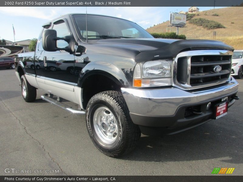 Black / Medium Flint 2002 Ford F250 Super Duty Lariat SuperCab 4x4