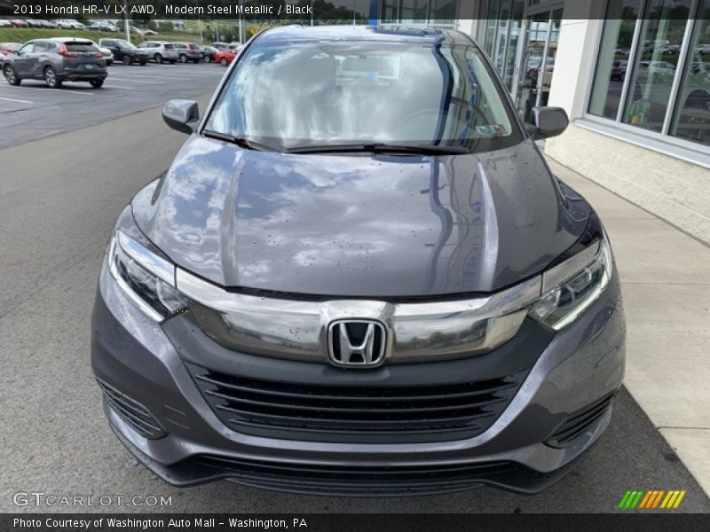 Modern Steel Metallic / Black 2019 Honda HR-V LX AWD