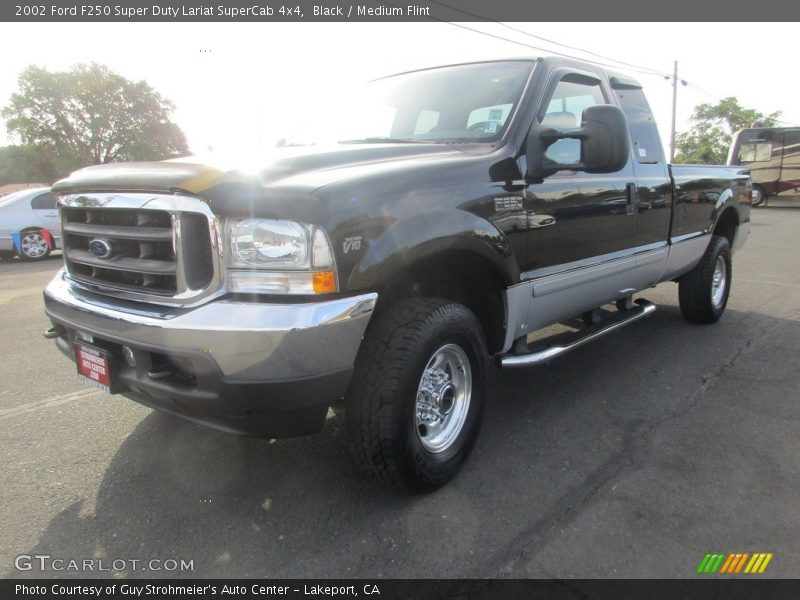Black / Medium Flint 2002 Ford F250 Super Duty Lariat SuperCab 4x4