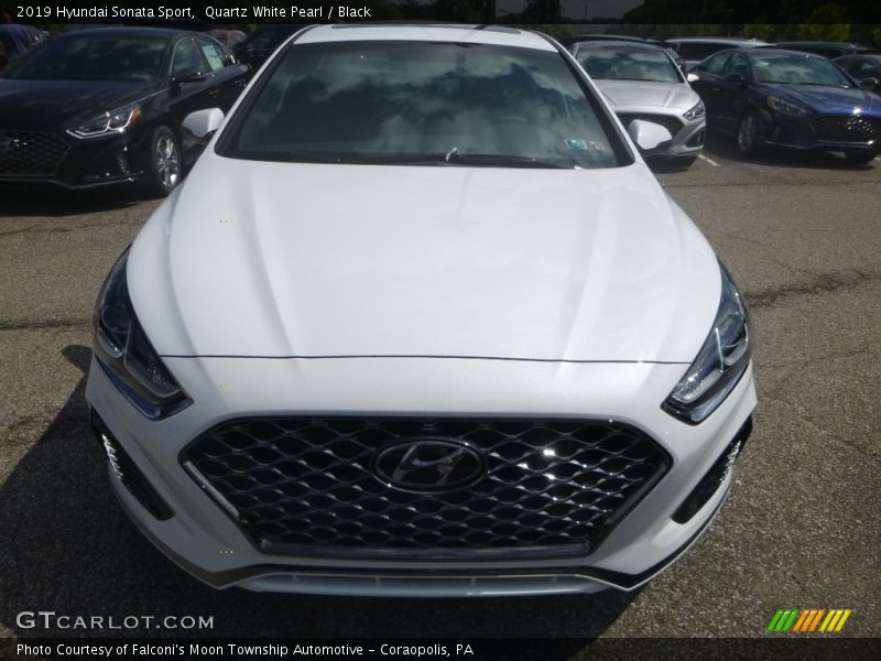 Quartz White Pearl / Black 2019 Hyundai Sonata Sport